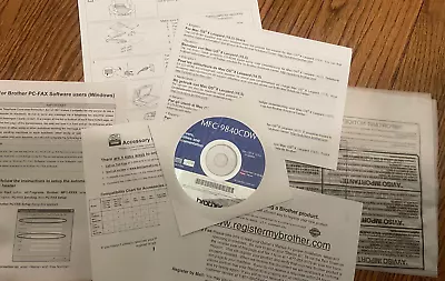 Brother Laser Printer Driver Install CD Rom MFC-9840CDW MAC OS X 10.2.4 Greater • $12
