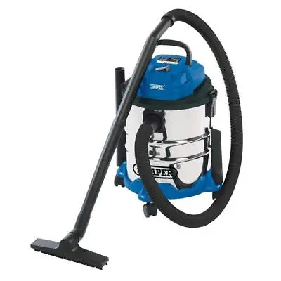 Draper Wet & Dry Vacuum Cleaner 20L 1250W 230V Car Valet Home Carpet Clean 20515 • £49.69