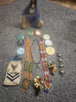 Vintage Native American Turquoise Jewelry And Button Lot. RARE Handmade /my Fam • $109.99