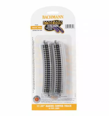 Bachmann EZ-Track ~ 17.50  Radius Curved Track ~ N Scale ~ 6 Pieces ~ 44855 • $19.49