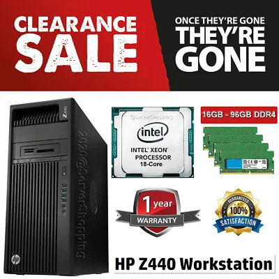£293.99 • Buy HP Z440 Workstation 14-CORE E5-2683v3 E5-2697v3 96GB DDR4 3.50GHz 960GB SSD 2.5