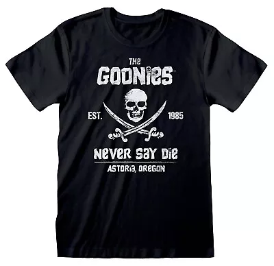 The Goonies Never Say Die Black T-Shirt OFFICIAL • £15.19