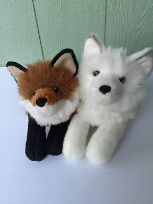 Arctic White Fox And Red Fox Plush Douglas Stuffed Animals • $22.45