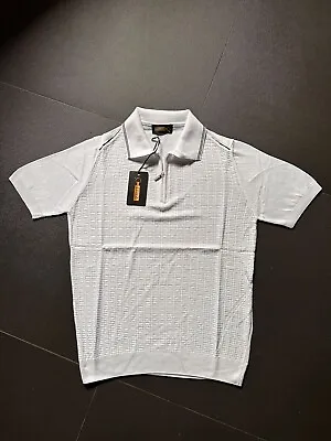 Zilli  Men Polo T-shirt Size M/50 Color White - Zipper • $122