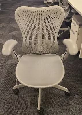 Loaded Herman Miller Mirra® 1 Task Chair Smoke  Mesh Desk Chair Office Mirra • $399.97