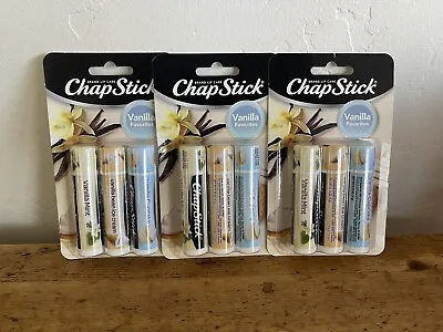 3 CHAPSTICK VANILLA FAVORITES Collection 3pk Mint/Cupcake/Ice Cream Flavors • $24