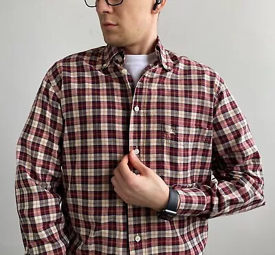 Vintage Burberry London Men’s Button Shirt Full Plaid Size 40 (L/XL) • $38