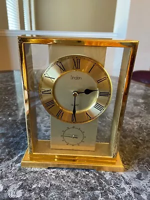 Vintage Linden Quartz Shelf/Desk Clock 8 1/4  Tall • $19.95