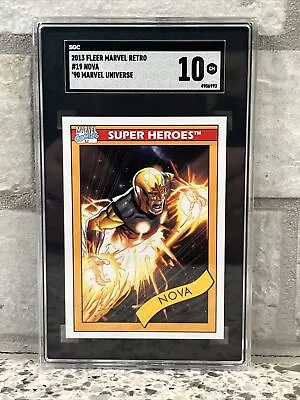 2013 Marvel Fleer Retro 1990 Universe Nova #19 SGC 10 • $112.50