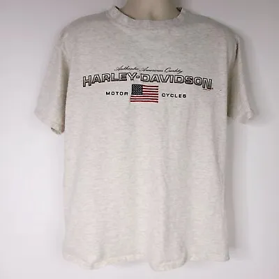 Vintage Harley Davidson Mens Shirt XL Short Sleeve Gray Mason City Iowa USA 2000 • $15.19