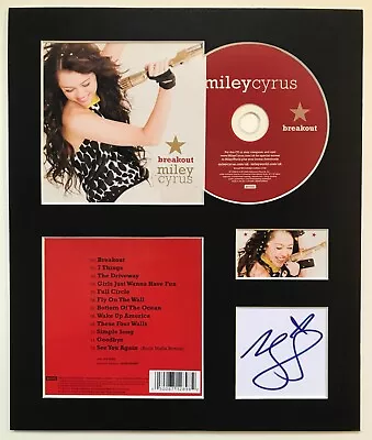 MILEY CYRUS - Signed Autographed - BREAKOUT - Album Display • £30