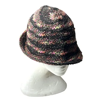 Missoni Bucket Hat Knit Orange Label One Size Poly Acrylic Wool Mesh Multicolor • $49.99