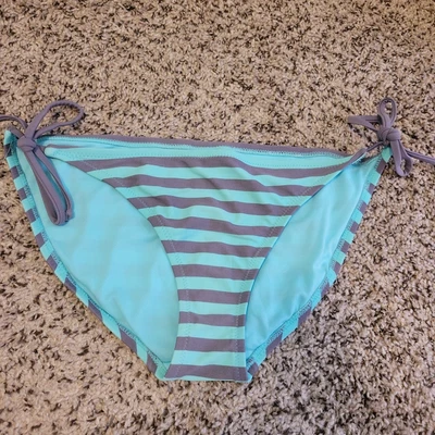 £11.01 • Buy Converse One Star Bikini Botton Womens Large Gray Blue Swim Bottom 