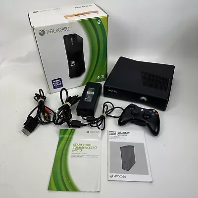 Xbox 360 S 4GB Kinect Ready Microsoft 1439 Video Game System Complete In Box • $99.99