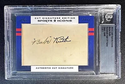 Babe Ruth 2012 Leaf Sports Icons Cut Signature Edition Authentic Signed Auto 1/1 • $7300