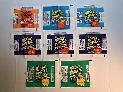 Lot Of 8 Different-1970's TOPPS WACKY PACKAGES WRAPPERS -Series 5 9 10 & 14 EX • $25