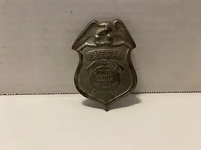 Vintage Inspector Junior Fire Department Badge Los Angeles Pressed Steel Toy • $10