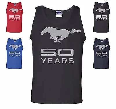 Licensed Ford Mustang 50th Anniversary Tank Top Mustang 50 Years American Muscle • $23.95