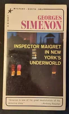 Inspector Maigret In New York's Underworld By Georges Simenon / Paperback • £4