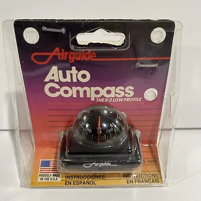 Vintage Airguide Auto Low Profile Compass Made USA New Old Stock Car Direction • $39.79