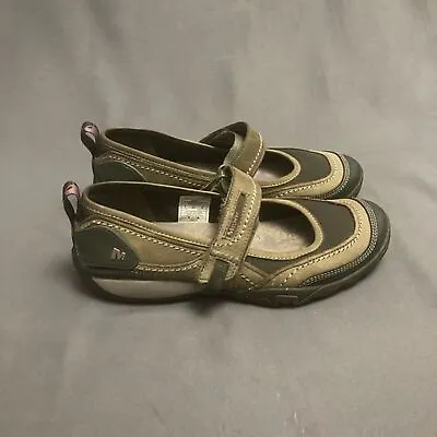 Merrell Olive Green Mimosa Emme Mary Jane Sandals Shoes Size 5 • $12