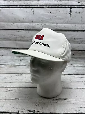 VTG Master Lock USA Embroidered Spell Out General Store Advertising Snapback Hat • $23.98