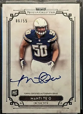 MANTI TE'O Rookie Auto 2013 Topps Museum Collection Silver Foil SP /55 RC • $14.99