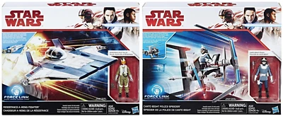 £22.30 • Buy Star Wars Force Link Resistance A-Wing Fighter, Canto Bight Police Speeder