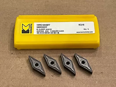 KENNAMETAL Carbide Inserts - VNMG160408FF VNMG332FF KCU10 - Qty. 4 - NEW!!! • $44.95