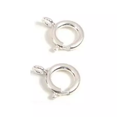 2 Sterling Silver Spring Ring Clasps 9mm • $9.14