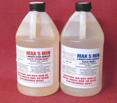 5 Minute Glue Epoxy Adhesive Toughened  Low Cost Per Oz Bulk 1 Gal.kit • $283.13