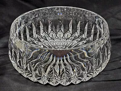 GORHAM ALTHEA CUT Full Lead Crystal Large Serving Bowl 7  Dia • $29.95