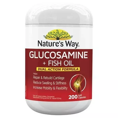  Nature's Way Glucosamine & Fish Oil 200 Soft Capsules HealthCo  • $45.99