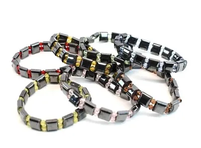 Hematite Women's Magnetic Therapy Stretch Bracelet Arthritis Pain Relief • $8.99