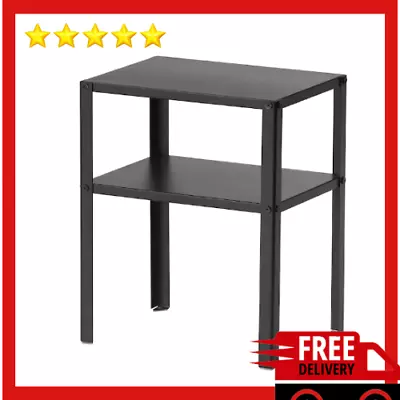 NEW Bedside Tables With 2 Shelves Metal Legs Side Table Bedroom Furniture Black • £55.44