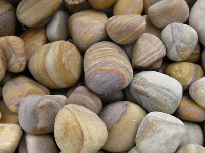£14.99 • Buy Natural Rainbow Sandstone Gravel Home Garden Decorative Stone Pebbles Aggregates