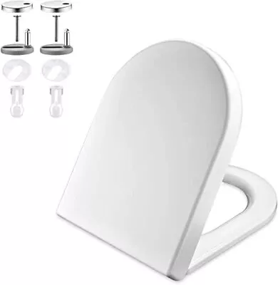 GRIFEMA G951 Toilet SeatSoft Close D-Shape Toilet Lid With Quick Release For Ea • £25