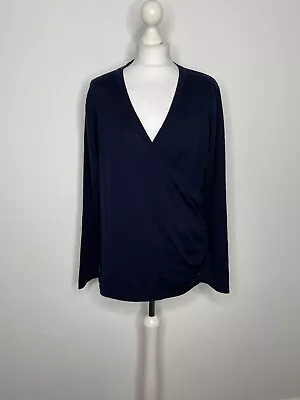 Kettlewell Navy Fixed Wrap Jumper Merino Wool Size LL VGC  • $37.32