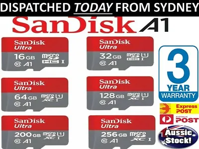 Micro SD Card SanDisk Ultra A1 MicroSD Memory Card TF - Class 10 100MB/S AU • $58.53