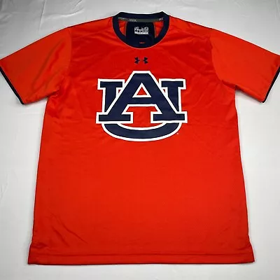 AUBURN University Under Armour T Shirt Mens Medium Orange Football Performance • $9.99