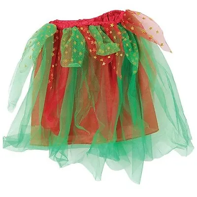 Girl's Red & Green Tutu -  Fairy / Fancy Dress / Dance Shows Etc - New & Sealed • £4.49