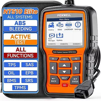 FOXWELL NT510 Elite OBD2 Scanner Fit For Land Rover Jaguar All System All Reset • $249