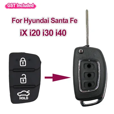 Flip Key Replacement Rubber Keypad For Hyundai Santa Fe IX I20 I30 I40 NEW • $5.79