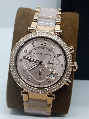 MICHAEL KORS MK5896 Parker Rose Gold Tone Women's Watch • £55