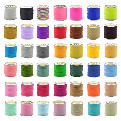 0.8mm 120 Meters Nylon Knotting Thread Beading Jewelry Cord DIY Crafting String • $5.39