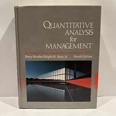 Quantitative Analysis For Management By Barry Render • $19.45