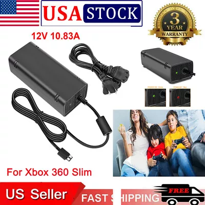 For Microsoft Xbox 360 Slim Console Power AC Adapter Charger 135W 12V 10.83A • $17.89