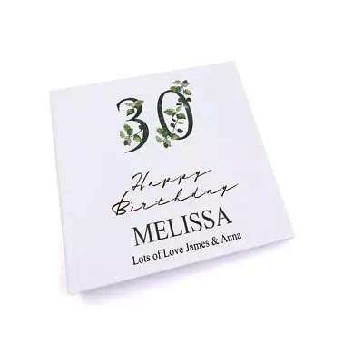 Personalised 30th Birthday Green Leaf Design Gift Photo Album UV-866 • £15.49
