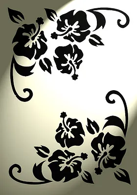 Flower Stencil Corner Flourish Shabby Chic Vintage A4 Damask Furniture Floral • £5.79