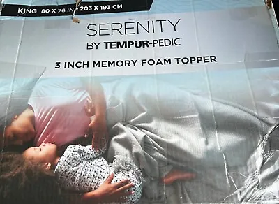 Serenity By Tempur-Pedic 3 Inch Memory Foam Topper - King 80x76 New TempurPedic • $234.01